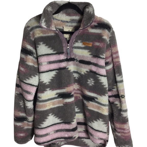 Simply Southern Turtle Fleece Quarter Zip Pullover Sweater size XL - Picture 2 of 11